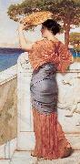 John William Godward, On the Balcony